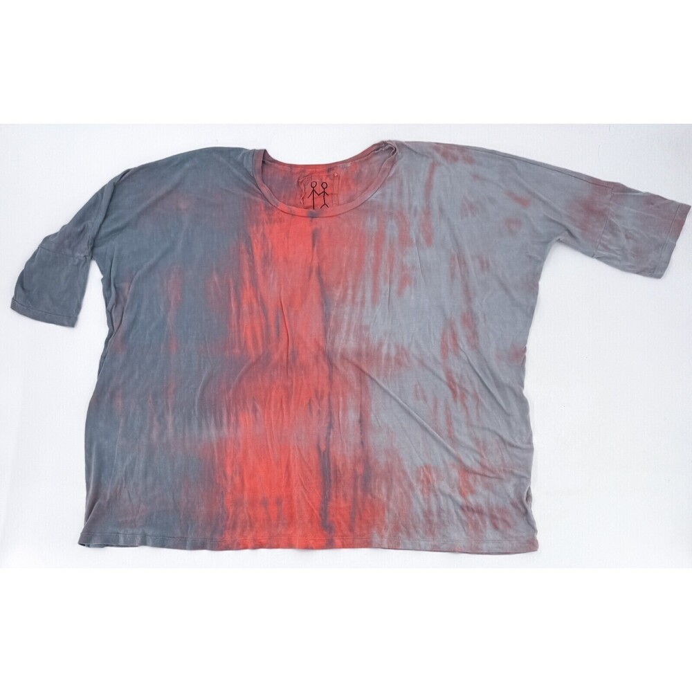 Johnny Was Pete & Greta Shirt Womens Small Grey Tie Dye T-Shirt Pullover Relaxed